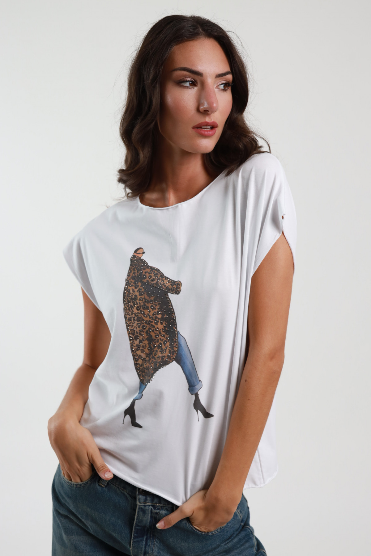 T-Shirt Stampa Fashion Girl