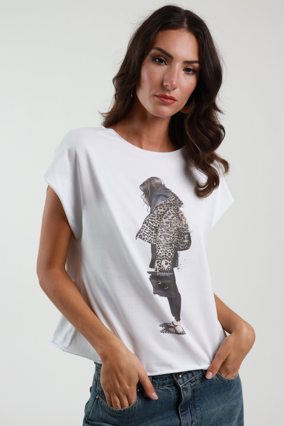 T-Shirt mit Mädchen-Print