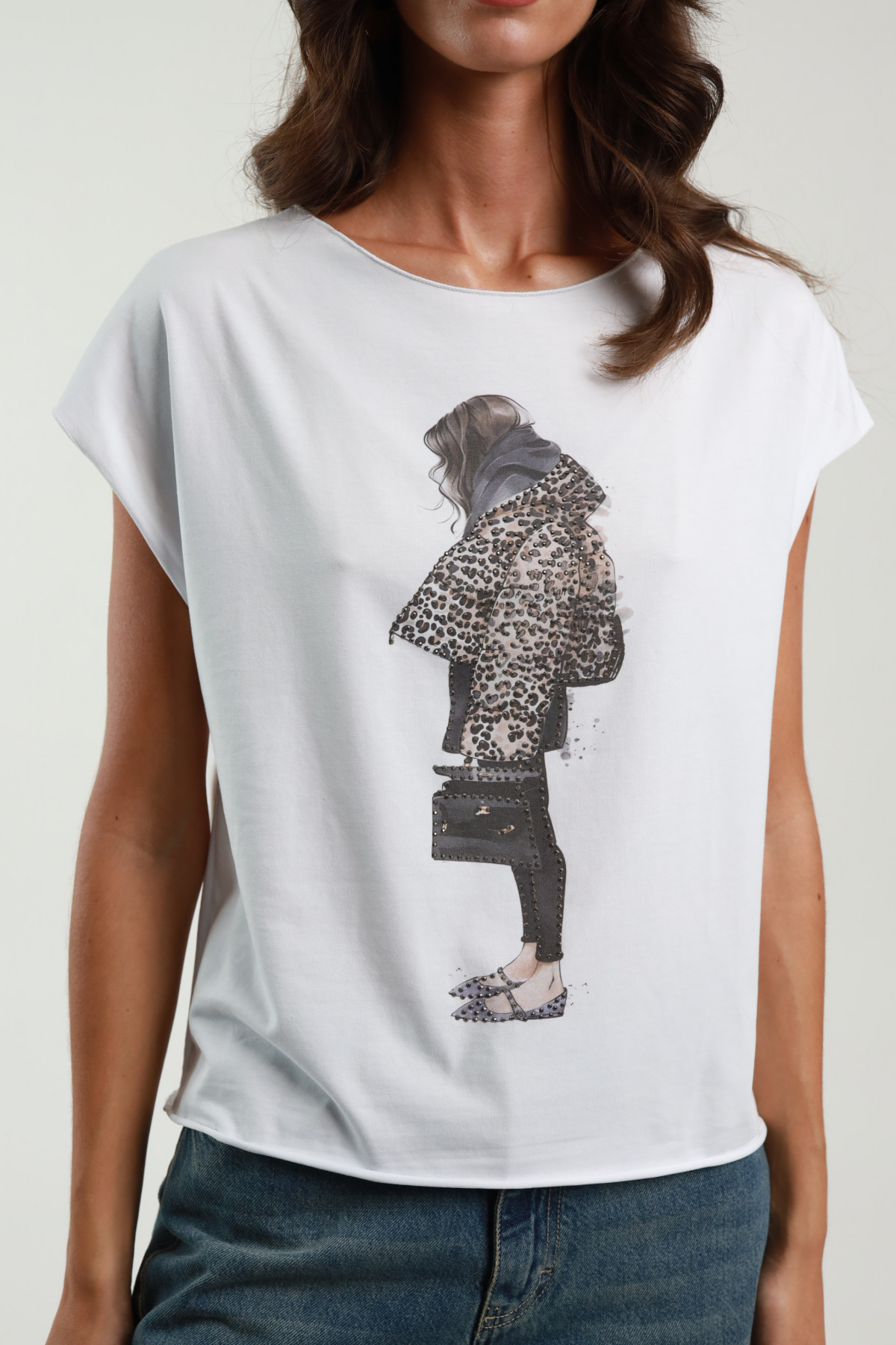 T-Shirt mit Mädchen-Print