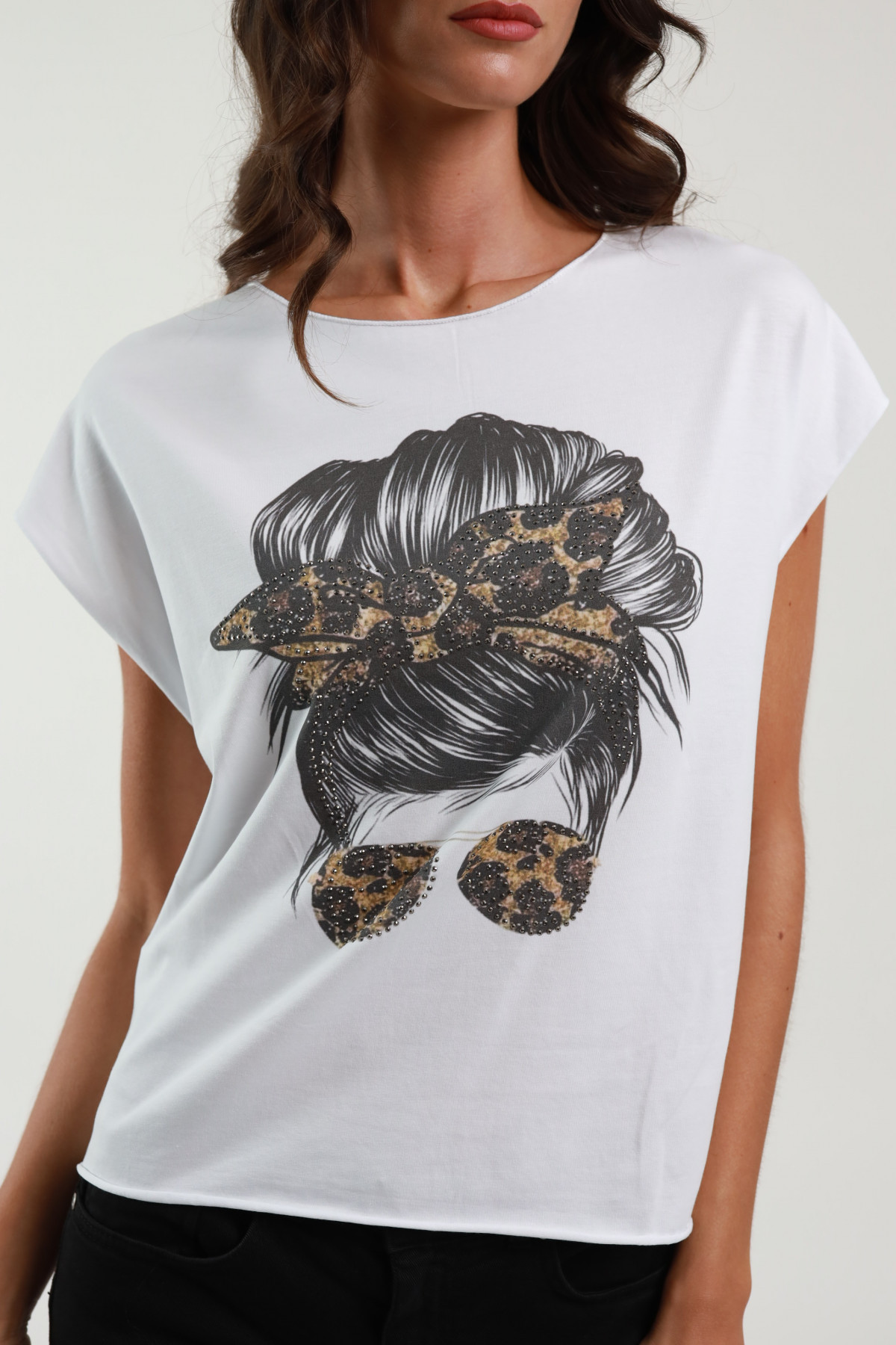 T-Shirt mit Pin-Up-2-Print