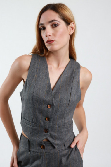 Pinstriped Vest