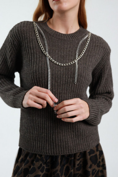 Pullover mit Kette