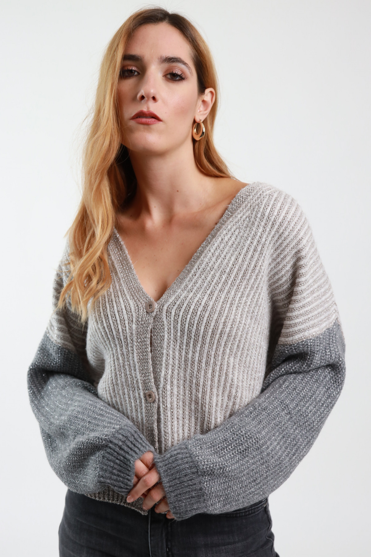 Cardigan in Maglia Lurex