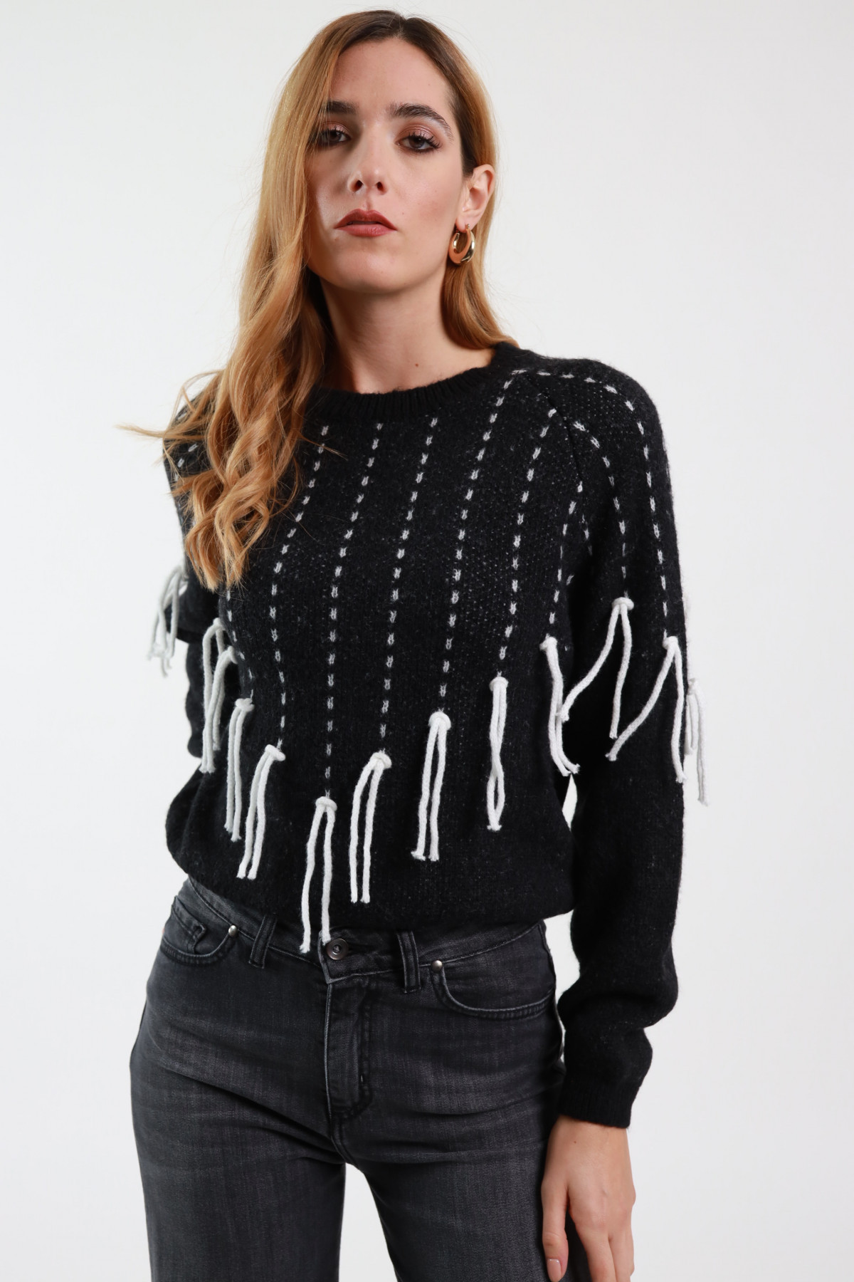 Sweater With Fringes