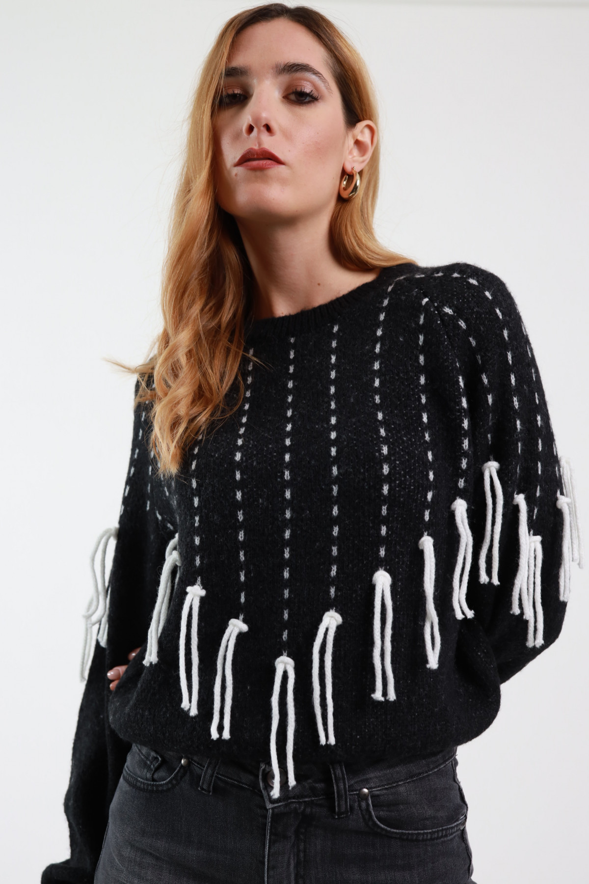 Sweater With Fringes