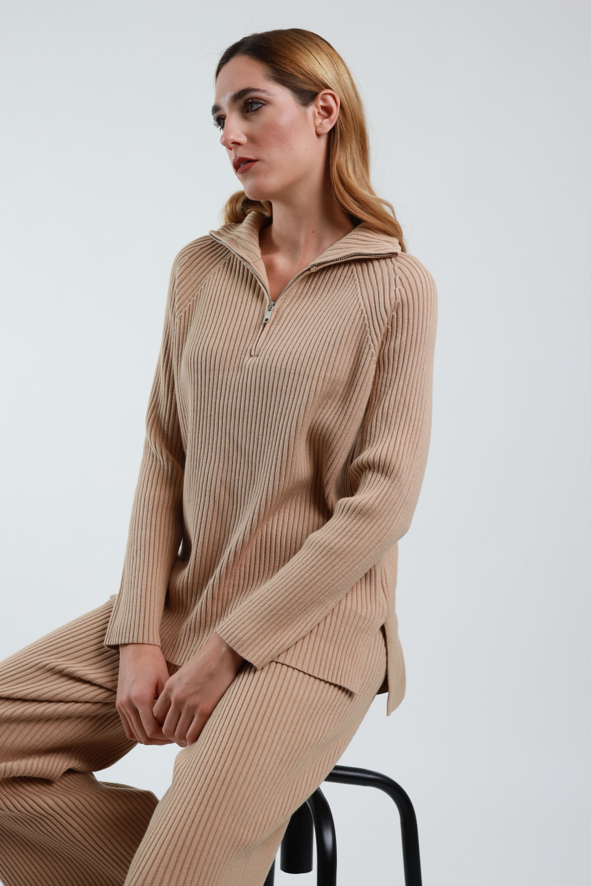 Ribbed Knit Suit