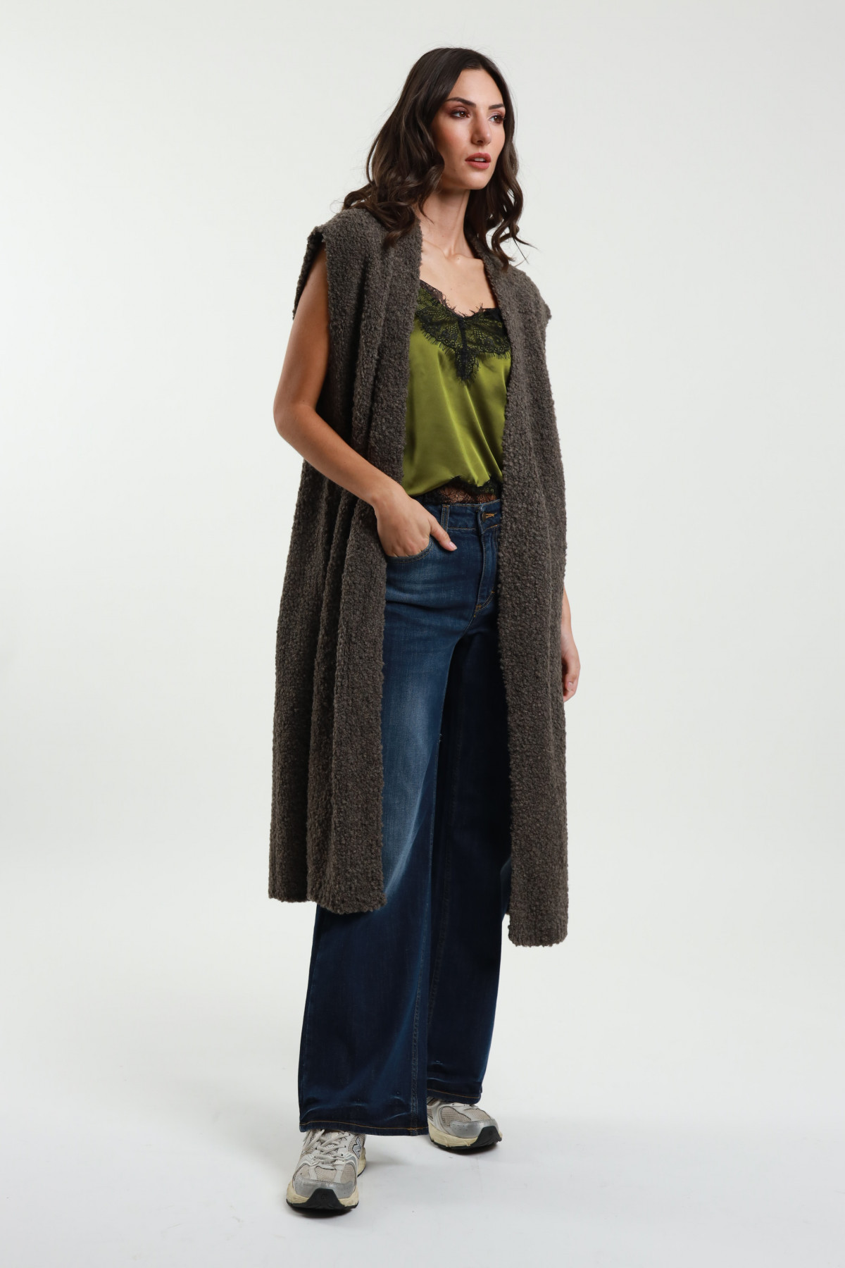 Long Boucle Vest