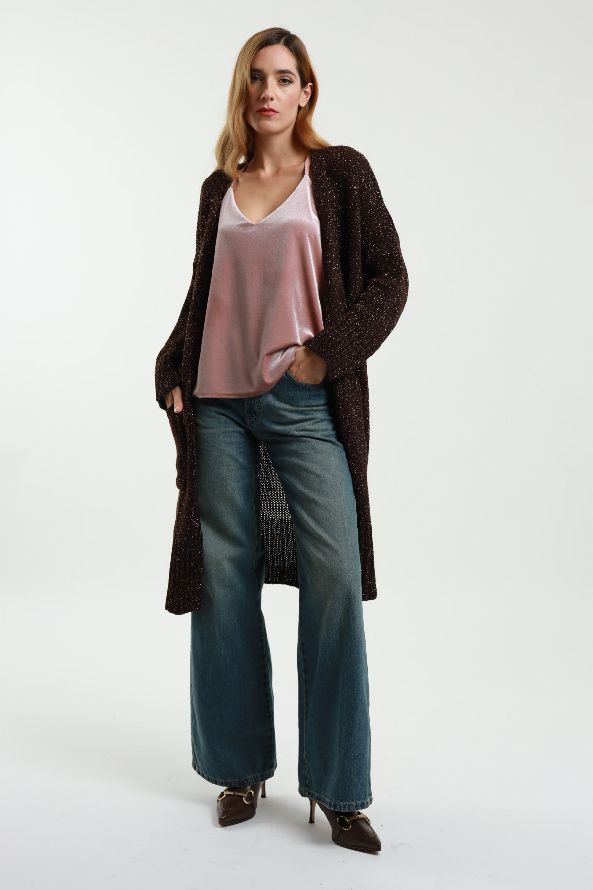 Cardigan Lungo Lurex