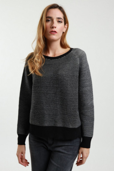 Gerippter Pullover