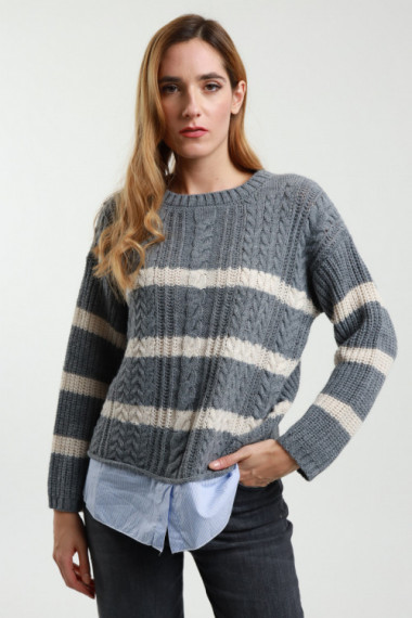 Gestreifter Pullover