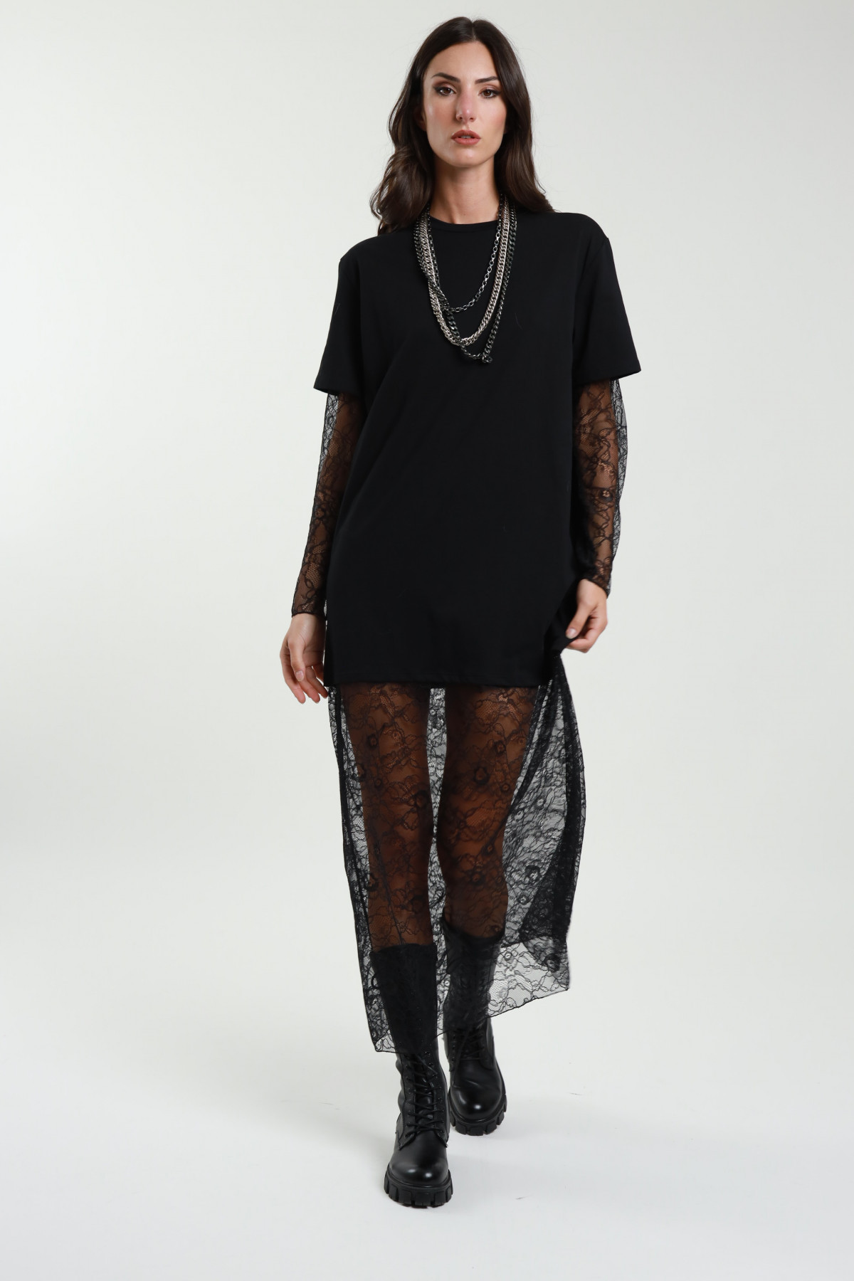 Lace T-shirt Dress