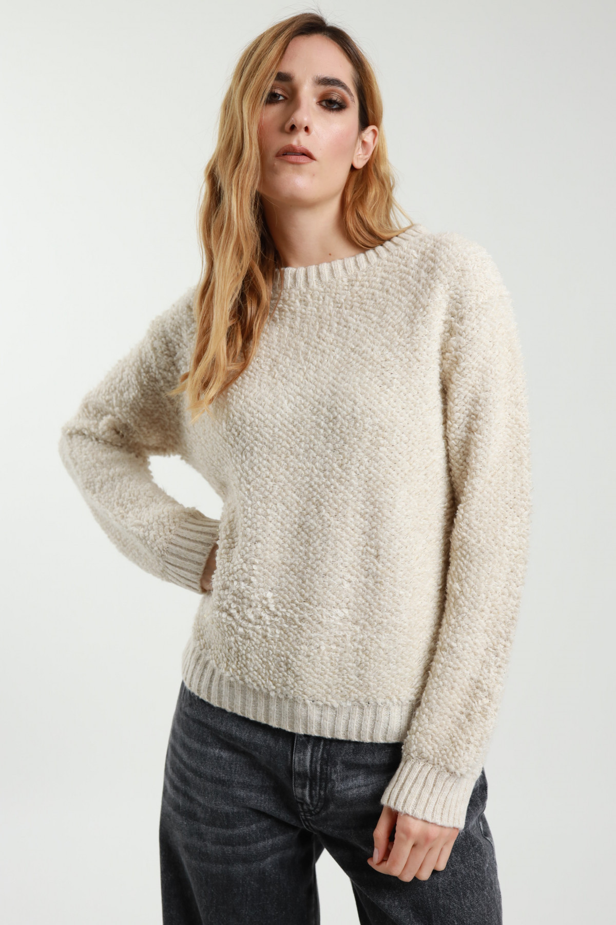 Boucle Crewneck Sweater