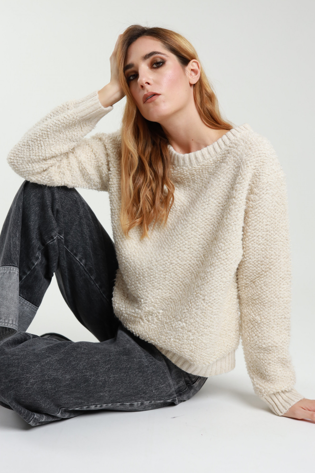 Boucle Crewneck Sweater