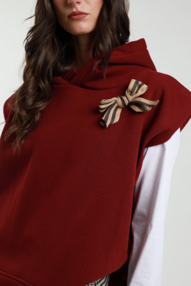 Sleeveless Bow Sweatshirt