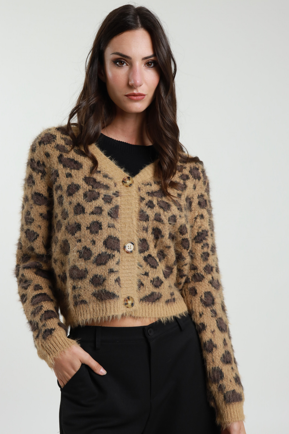 Gefleckter Cardigan