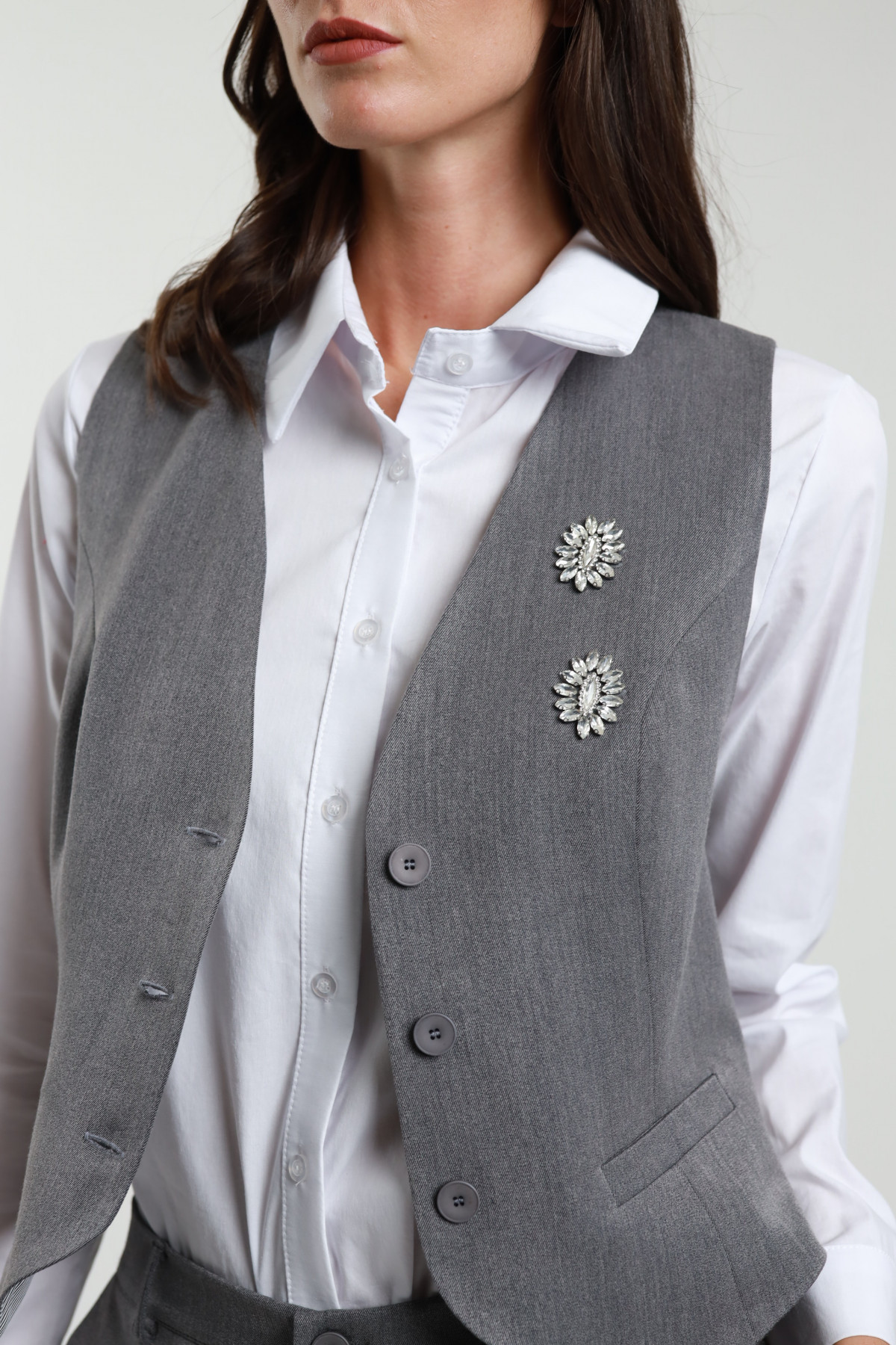 Vest with Rhinestones