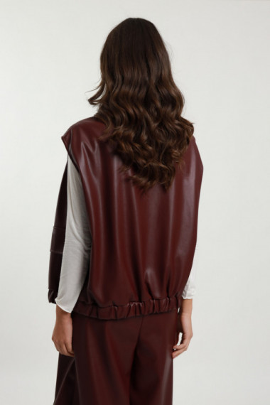 Oversized Eco-leather Vest