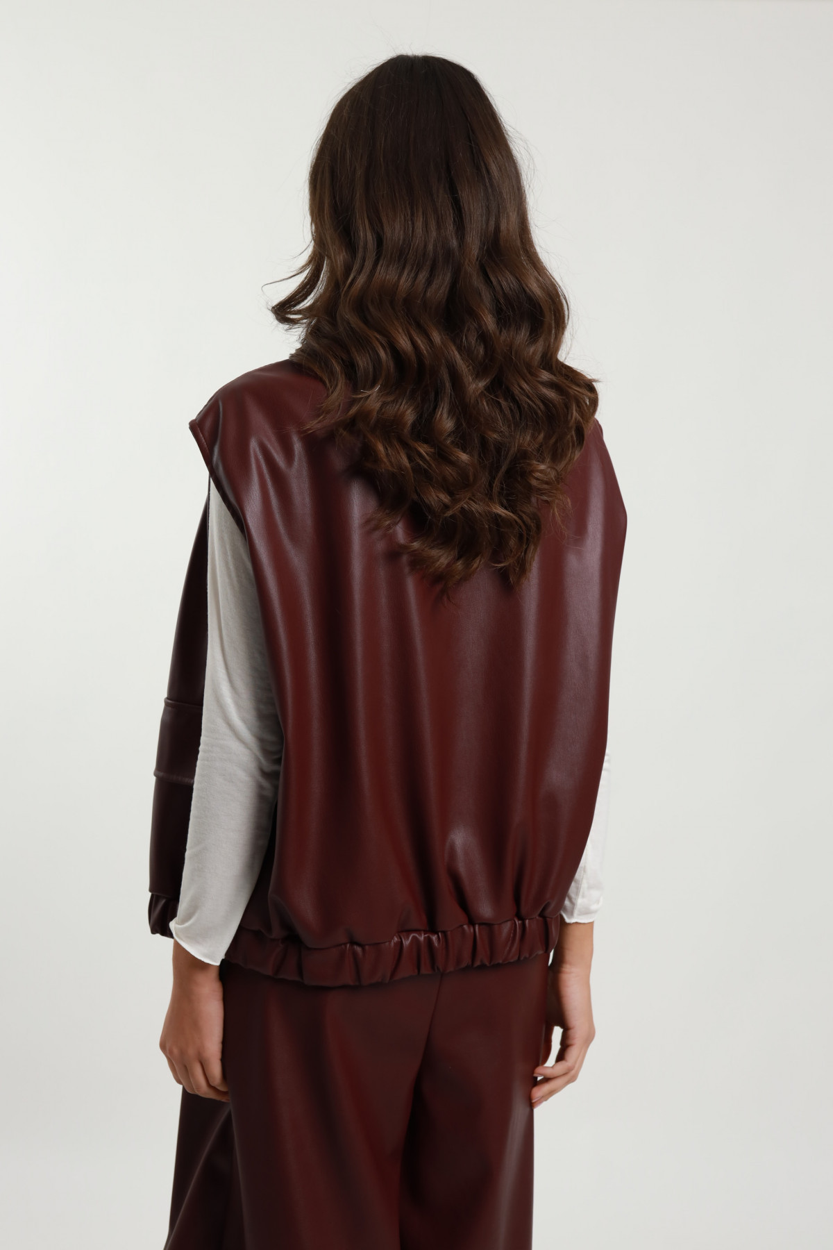 Oversized Eco-leather Vest