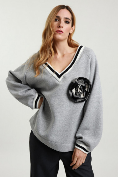 Sweatshirt mit Schleife