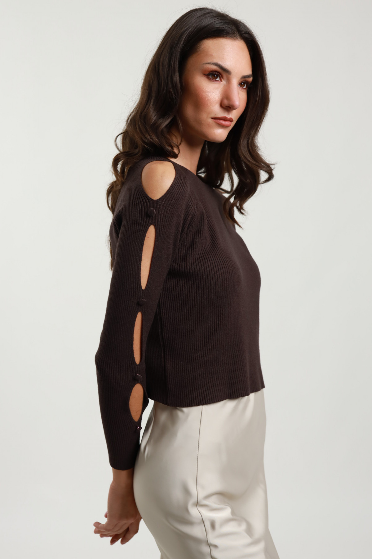 Maglia Crop con Cut Out