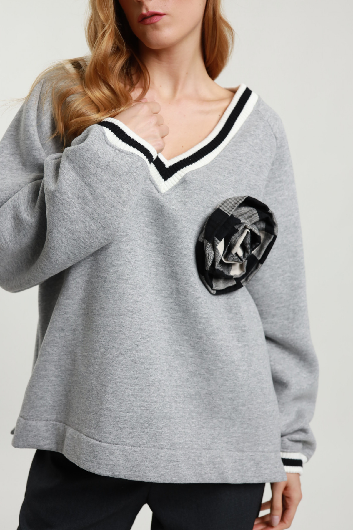 Sweatshirt mit Schleife