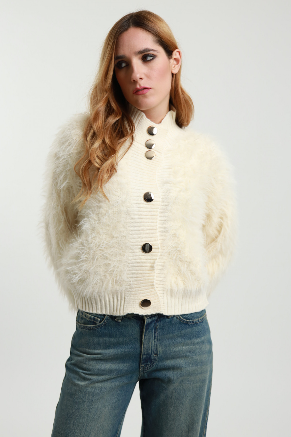 Faux Fur Cardigan