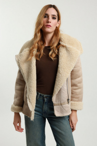 Oversized Eco-Sheepskin Jacket