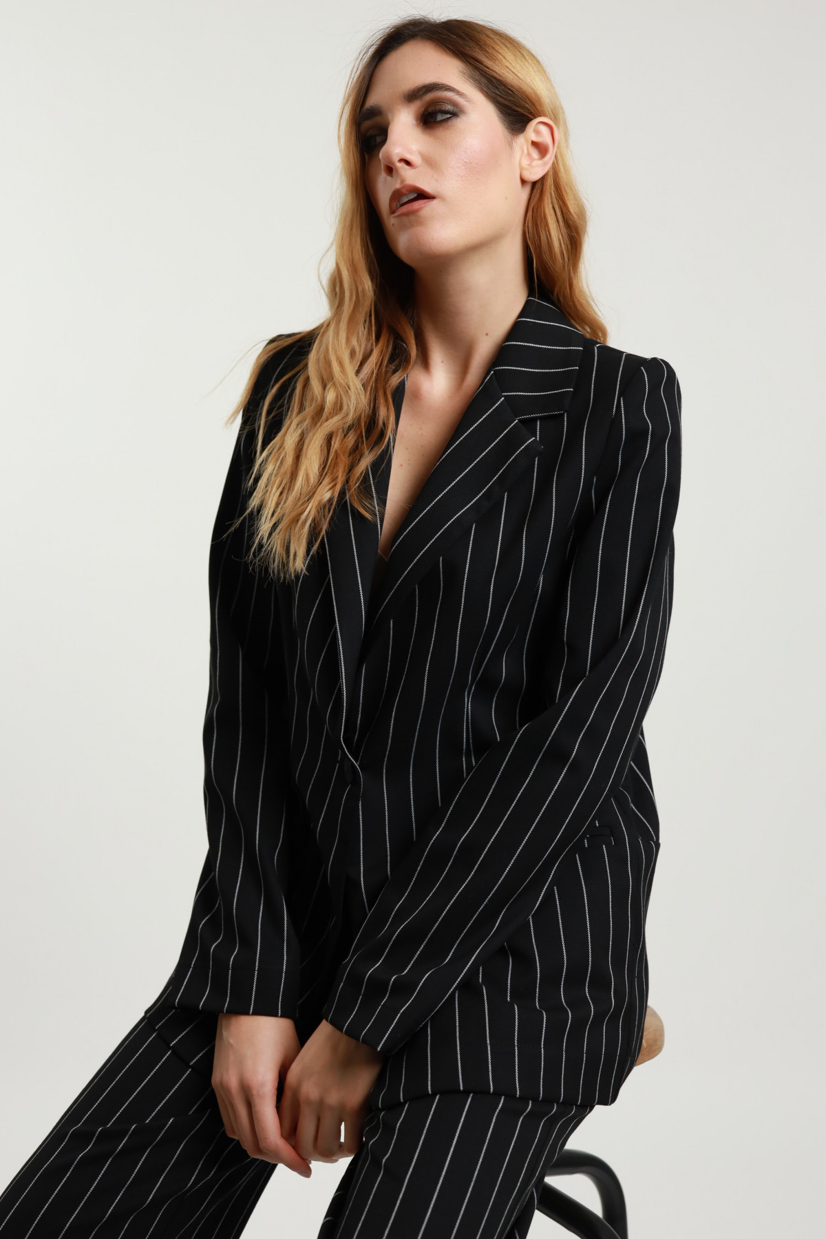 Oversized Pinstripe Jacket