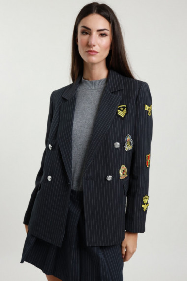 Blazer Doppiopetto con Patch