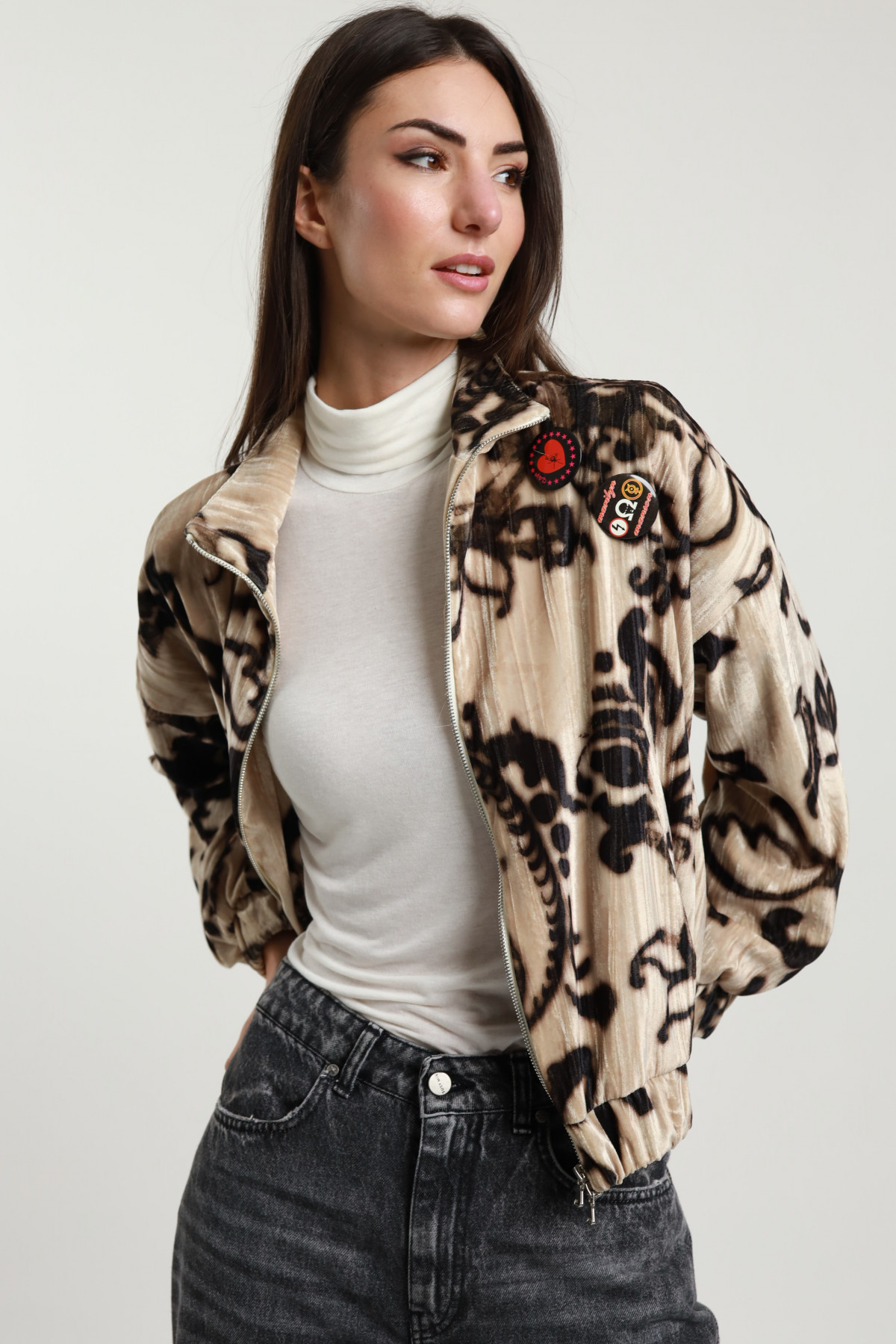 Chenille Bomber Jacket