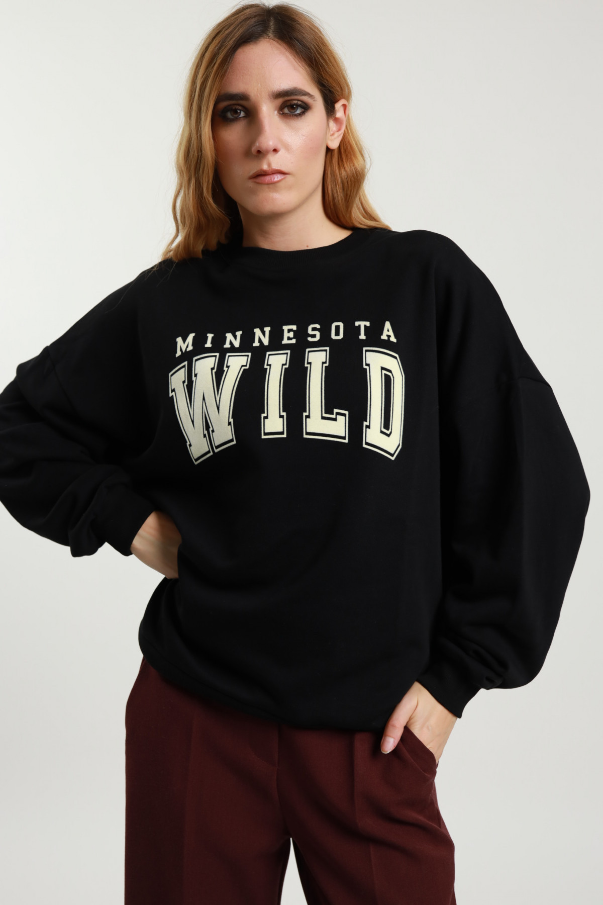 Minnesota-Sweatshirt mit Rundhalsausschnitt