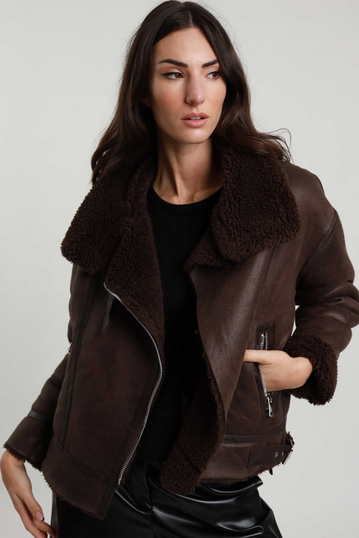 Oversized Eco-Sheepskin Jacket