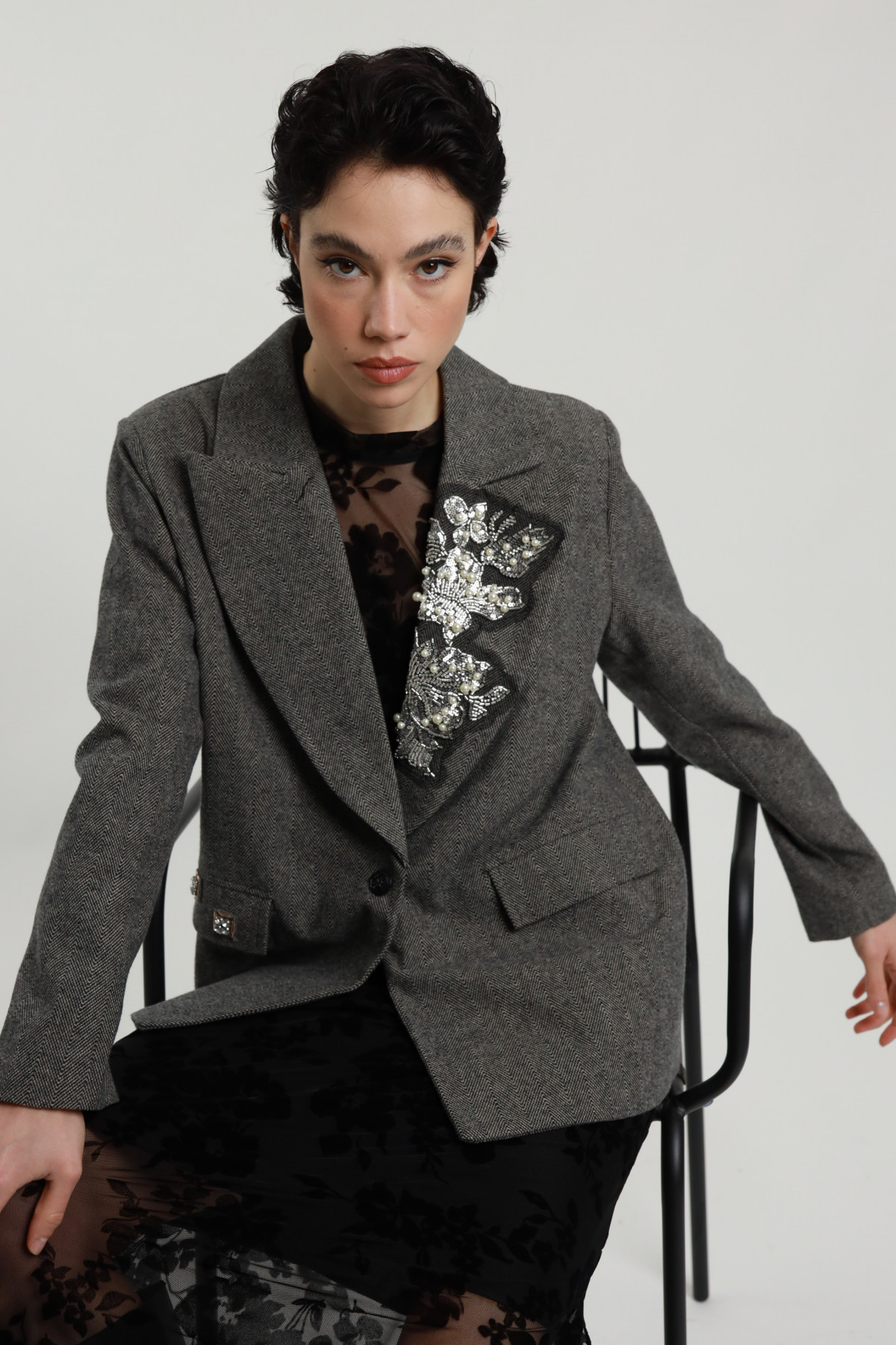 Blazer Over con Applicazioni