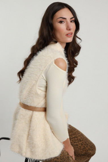 Fur Effect Sleeveless