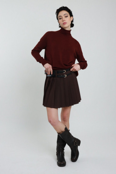 Double Belt Mini Skirt