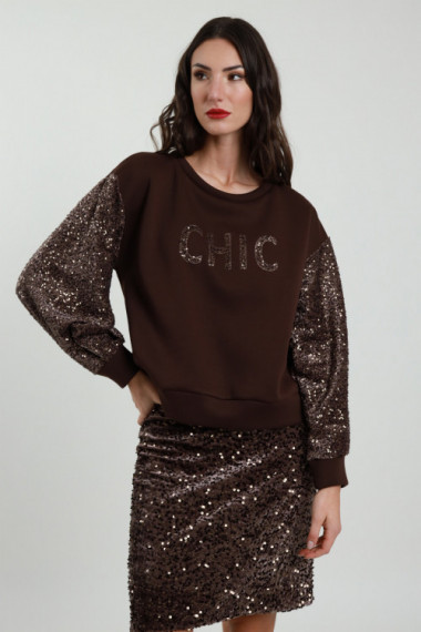 Chic Sequin Sweatshirt