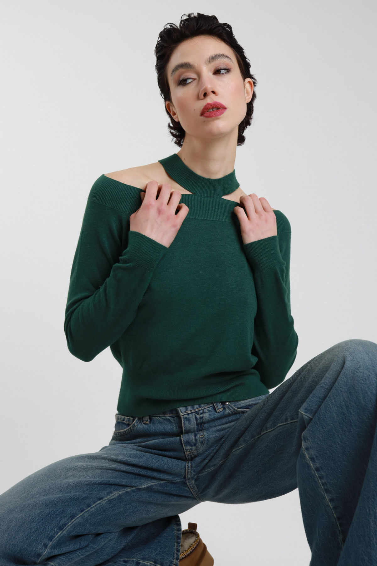 Cut-Out Sweater