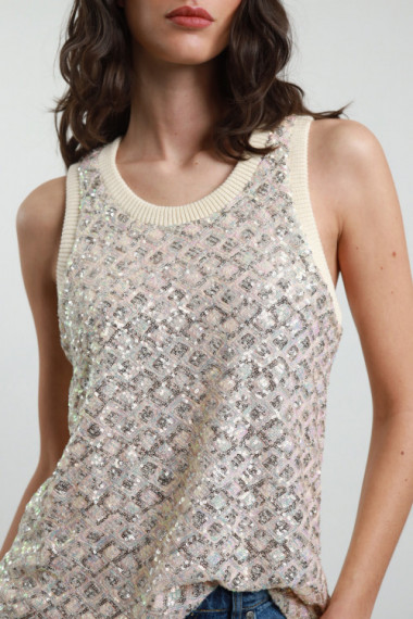 Über Paillettes Tanktop