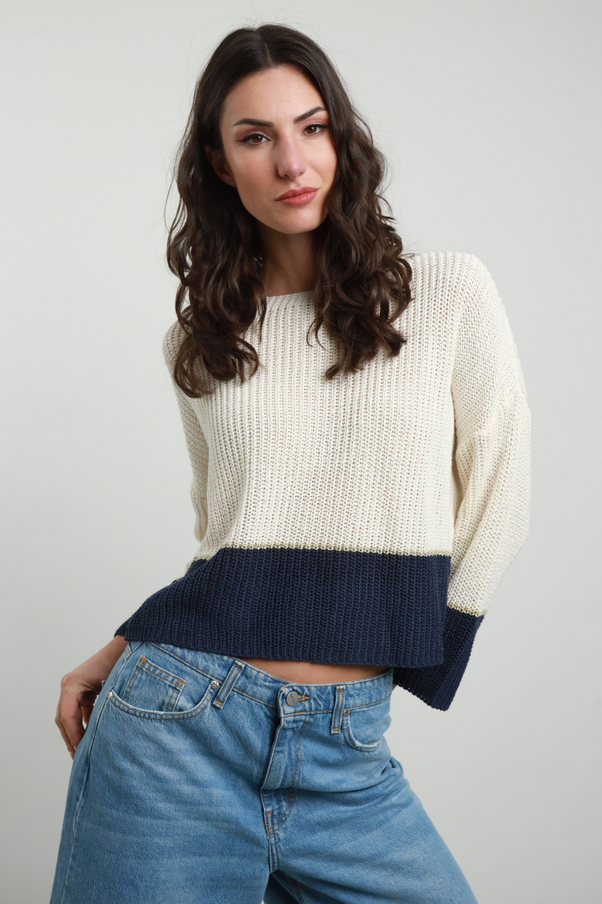 Two -tone sweater