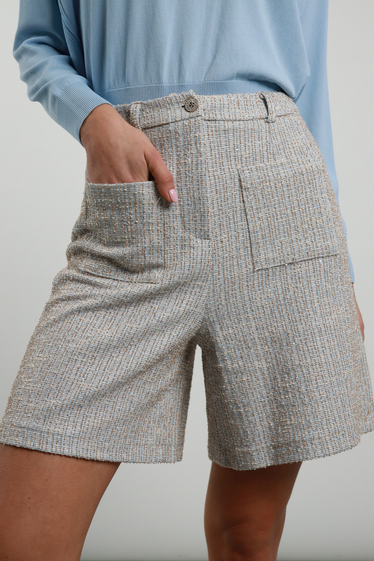 Bermudashorts aus Tweed