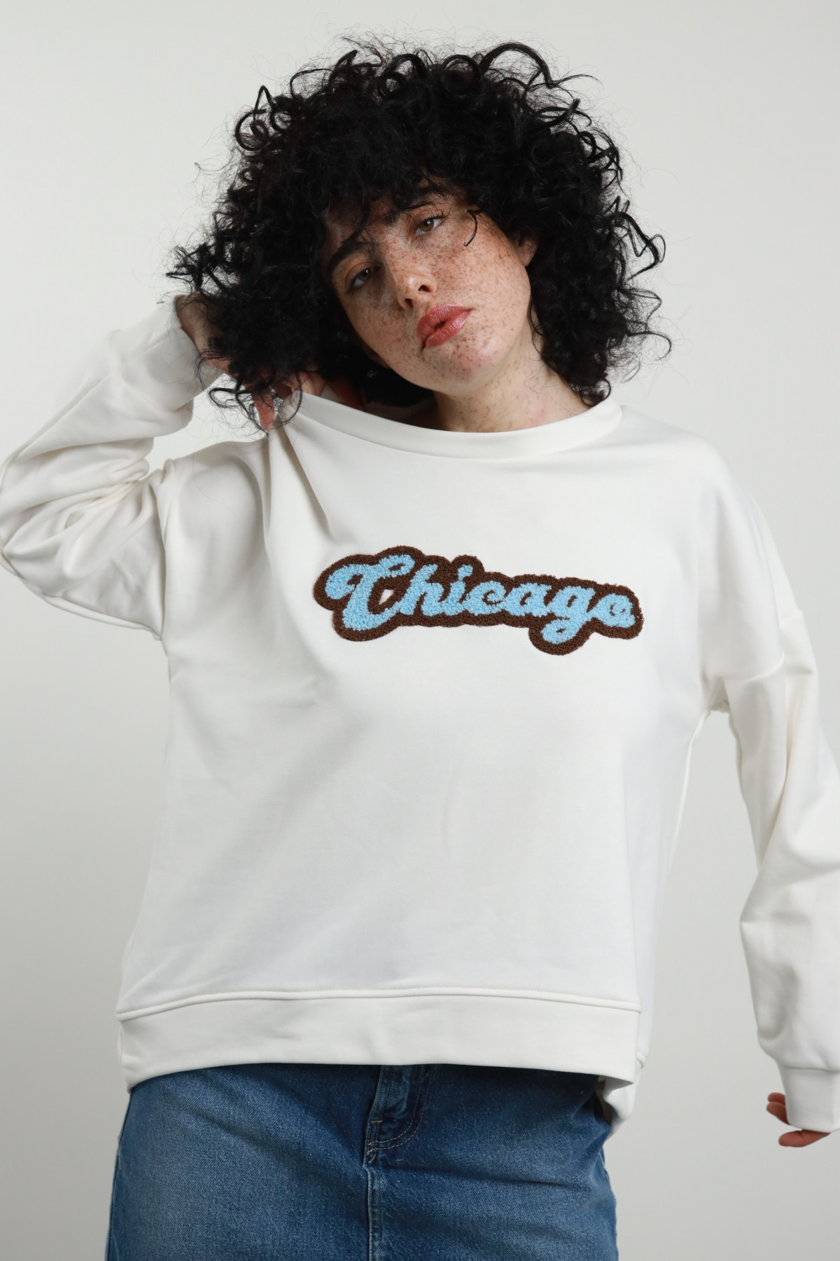 Chicago Stickerei Sweatshirt