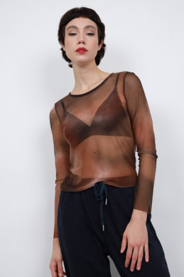 Maglia hot sale tulle trasparente