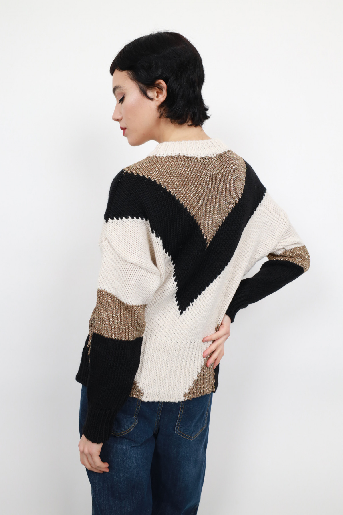 Pullover mit Intarsienmuster