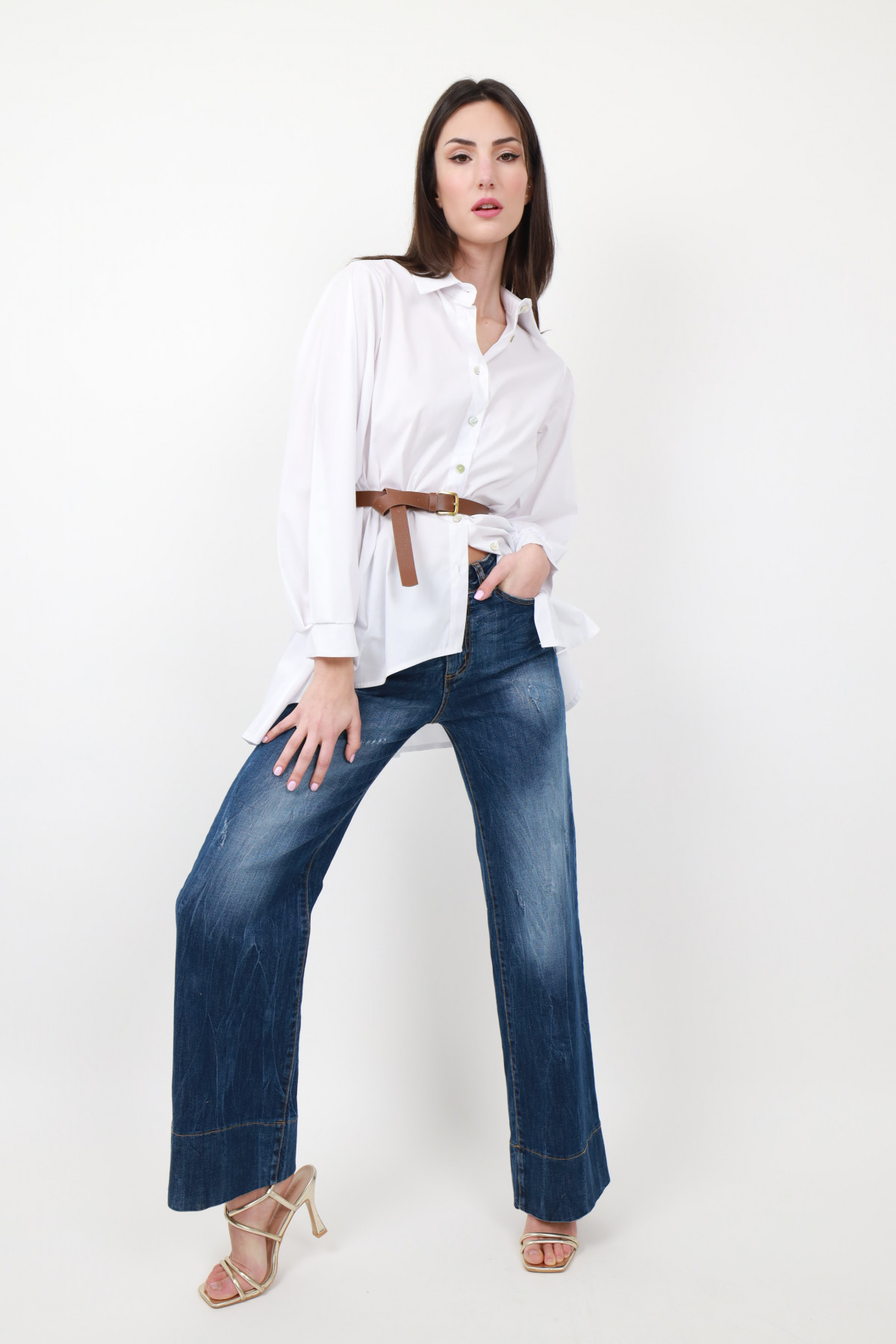 Jeans mit weitem Bein