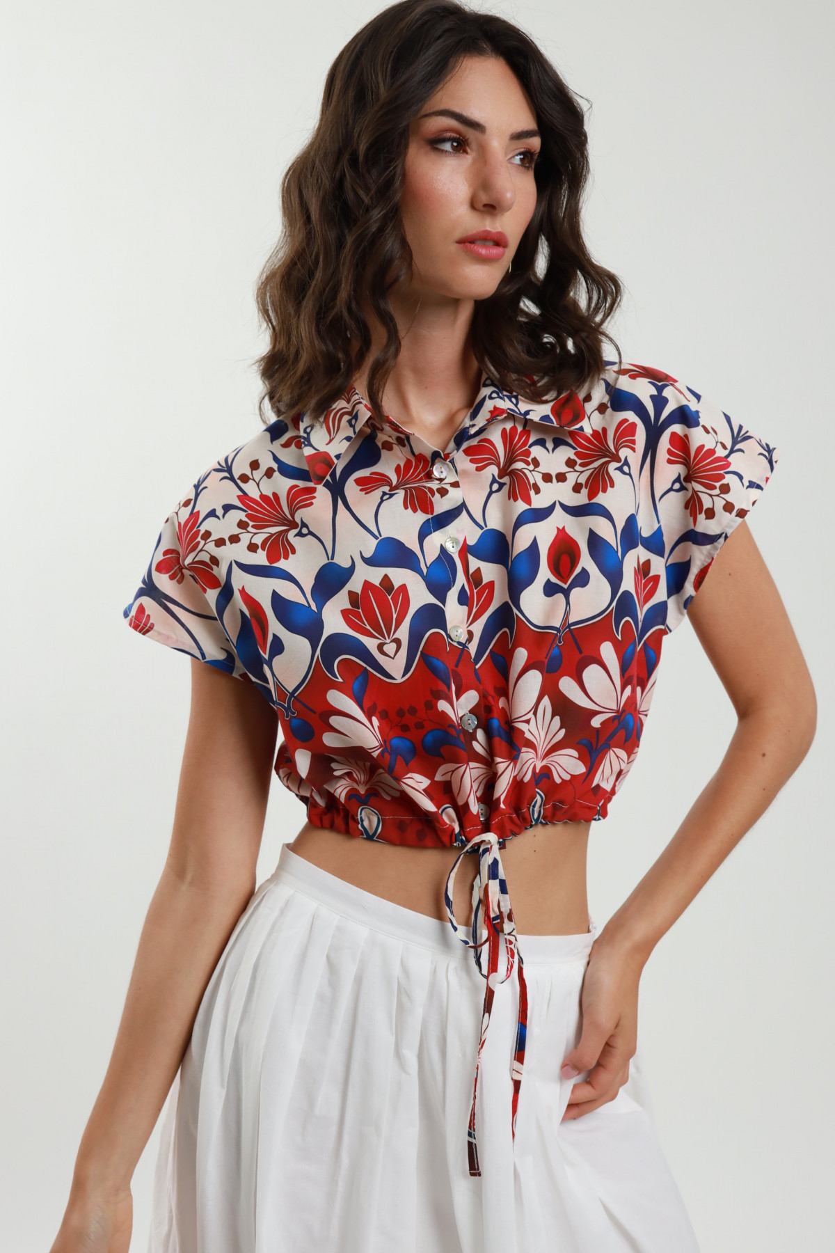 Crop Shirt with Knot