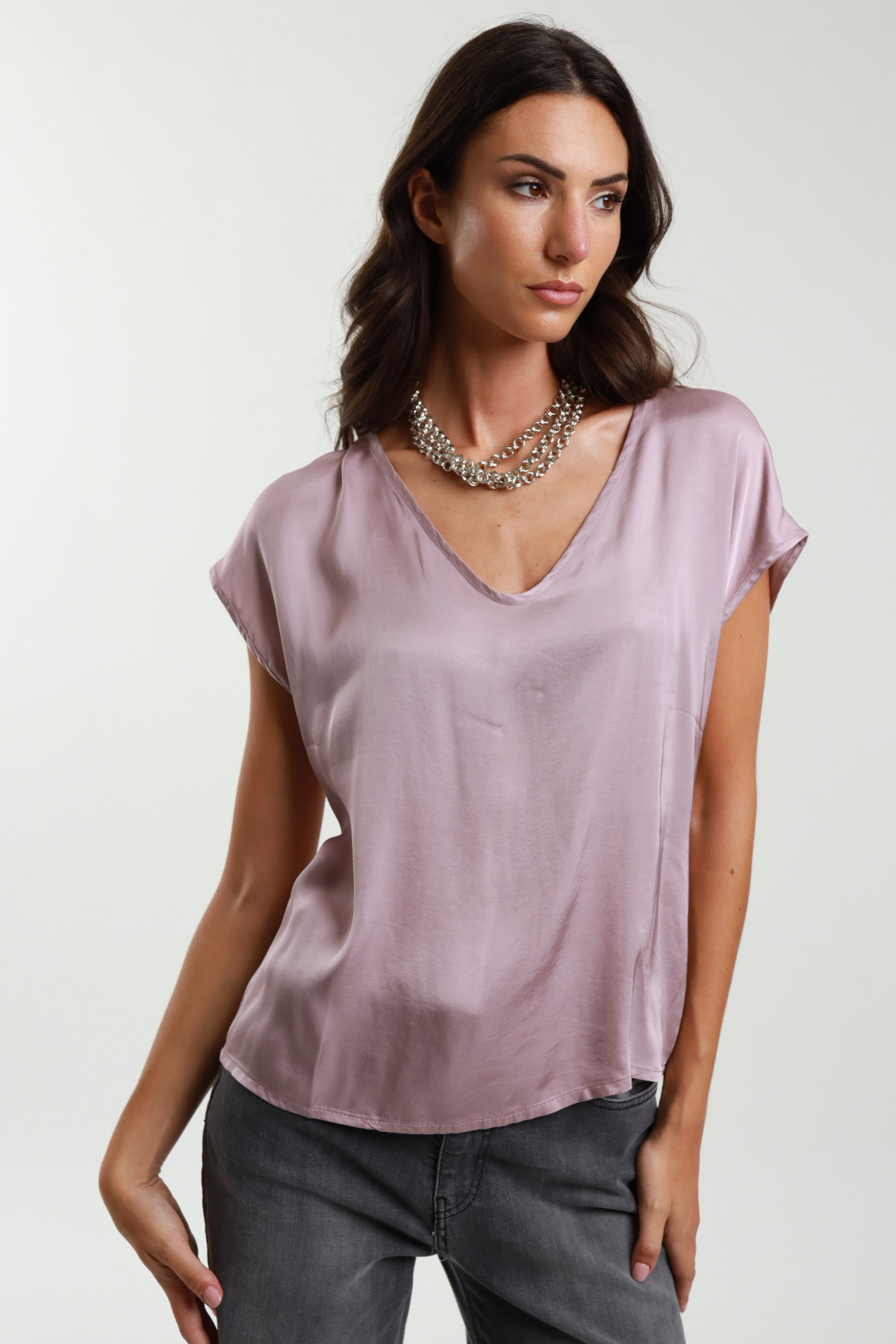 V-neck blouse