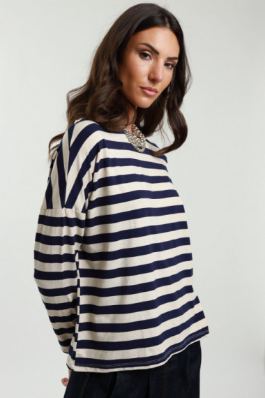 Oversized striped shirt