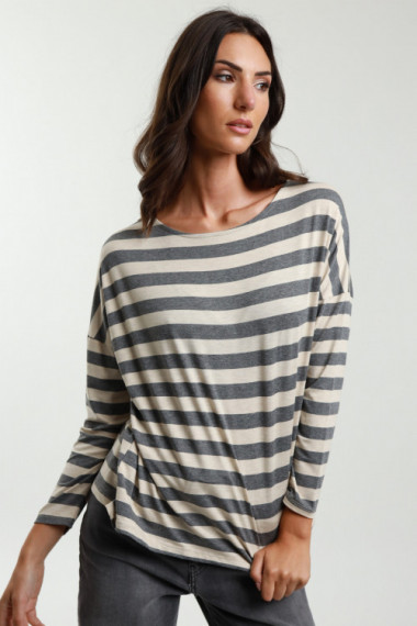 Oversized striped shirt