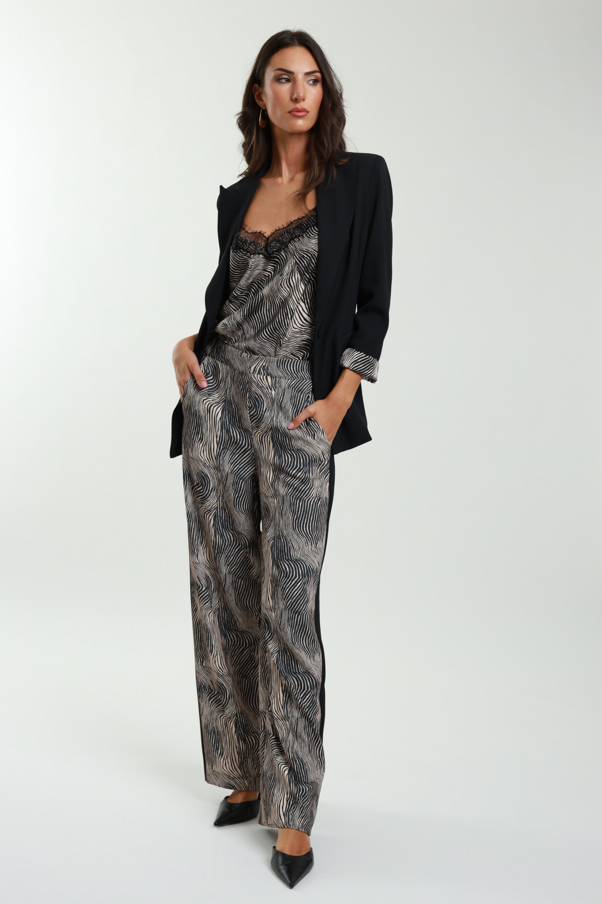 Fluid Patterned Trousers