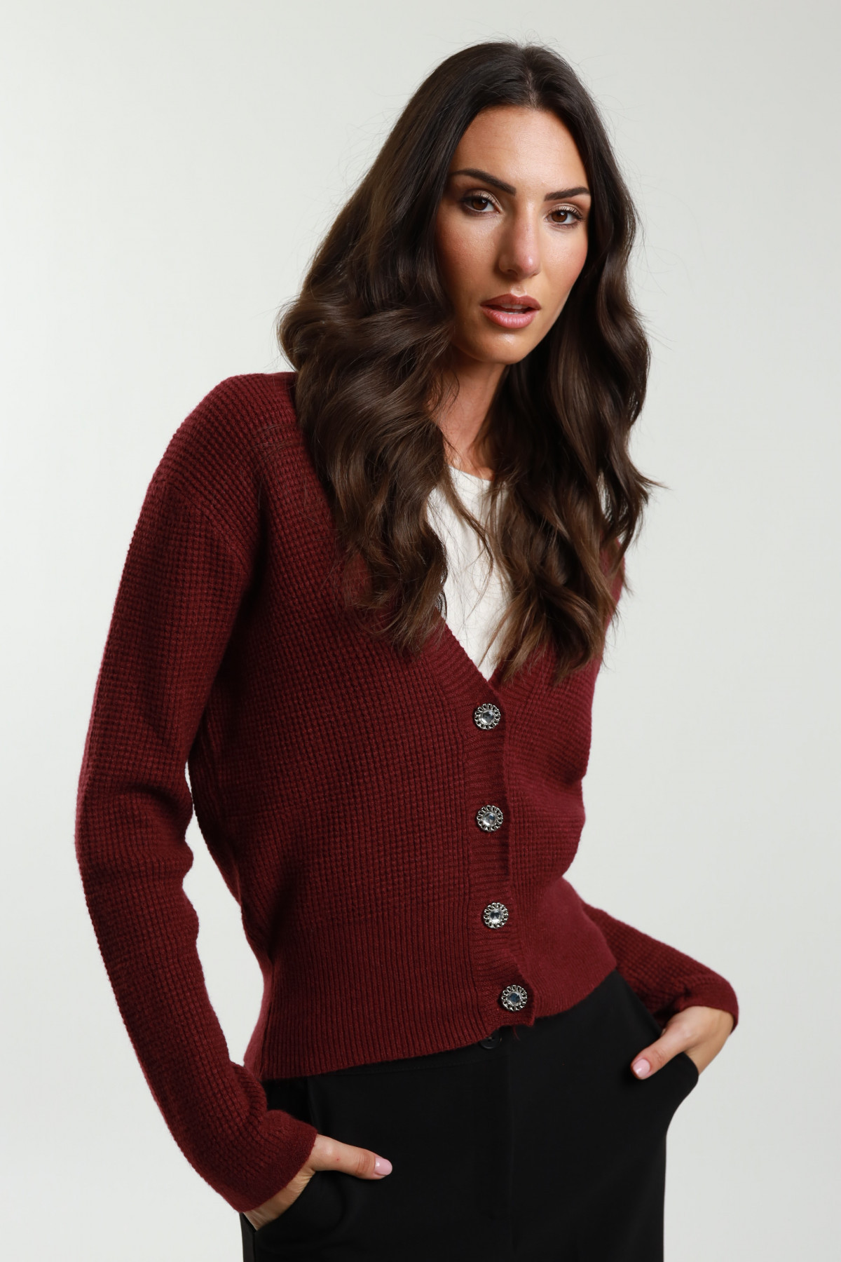 Cardigan Bottoni Gioiello